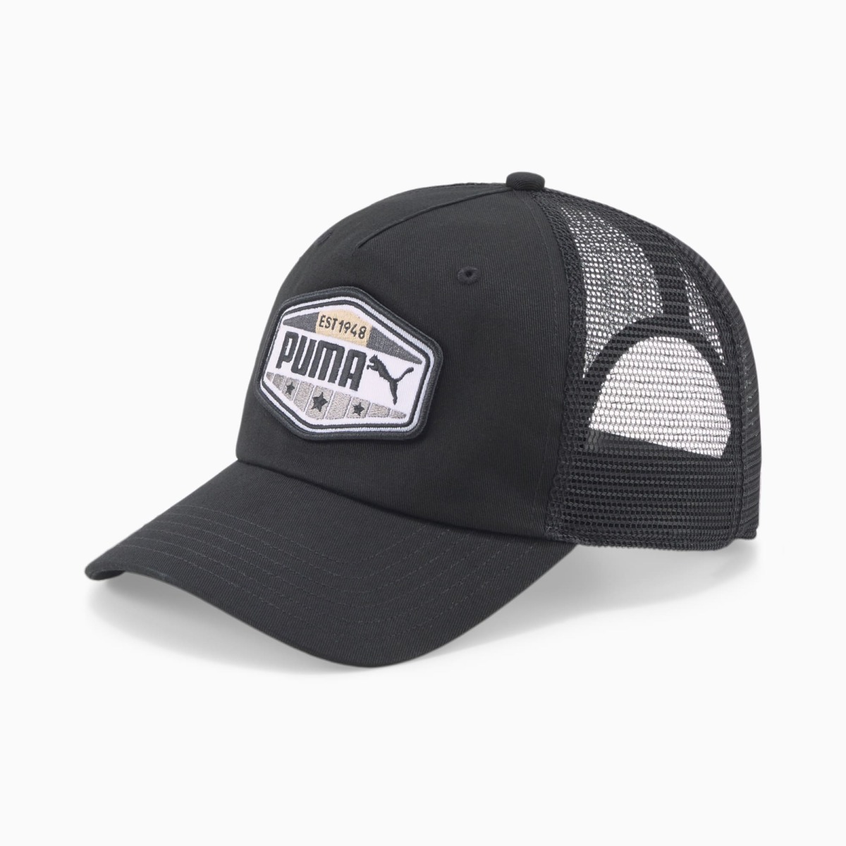 Black Trucker Cap For Men Puma Mens CAPS GOOFASH