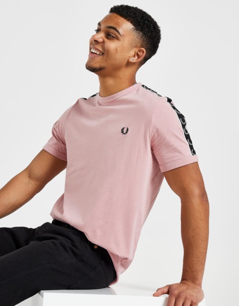 Fred Perry T-Shirt Herre Pink Men's Jd Sports Mens T-SHIRTS GOOFASH