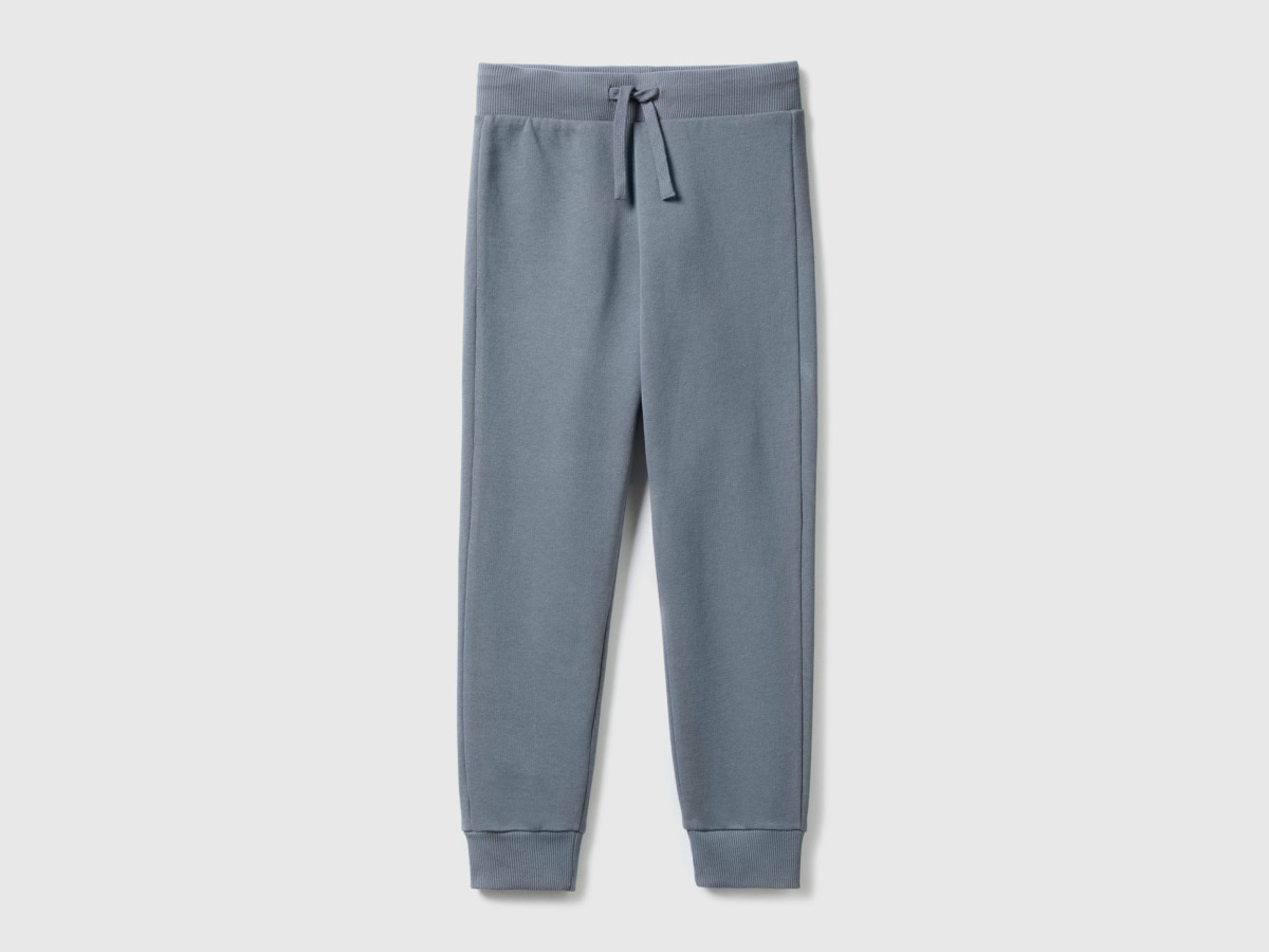 Grey Sporty Trousers With Tunnel Train Dark Gray Male Benetton Mens TROUSERS GOOFASH