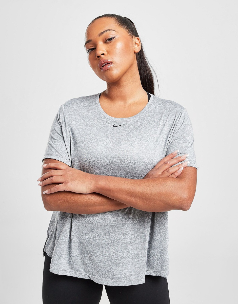 Jd Sports Nike One Core Pl T-Shirt Dame Grey Woman Womens T-SHIRTS GOOFASH