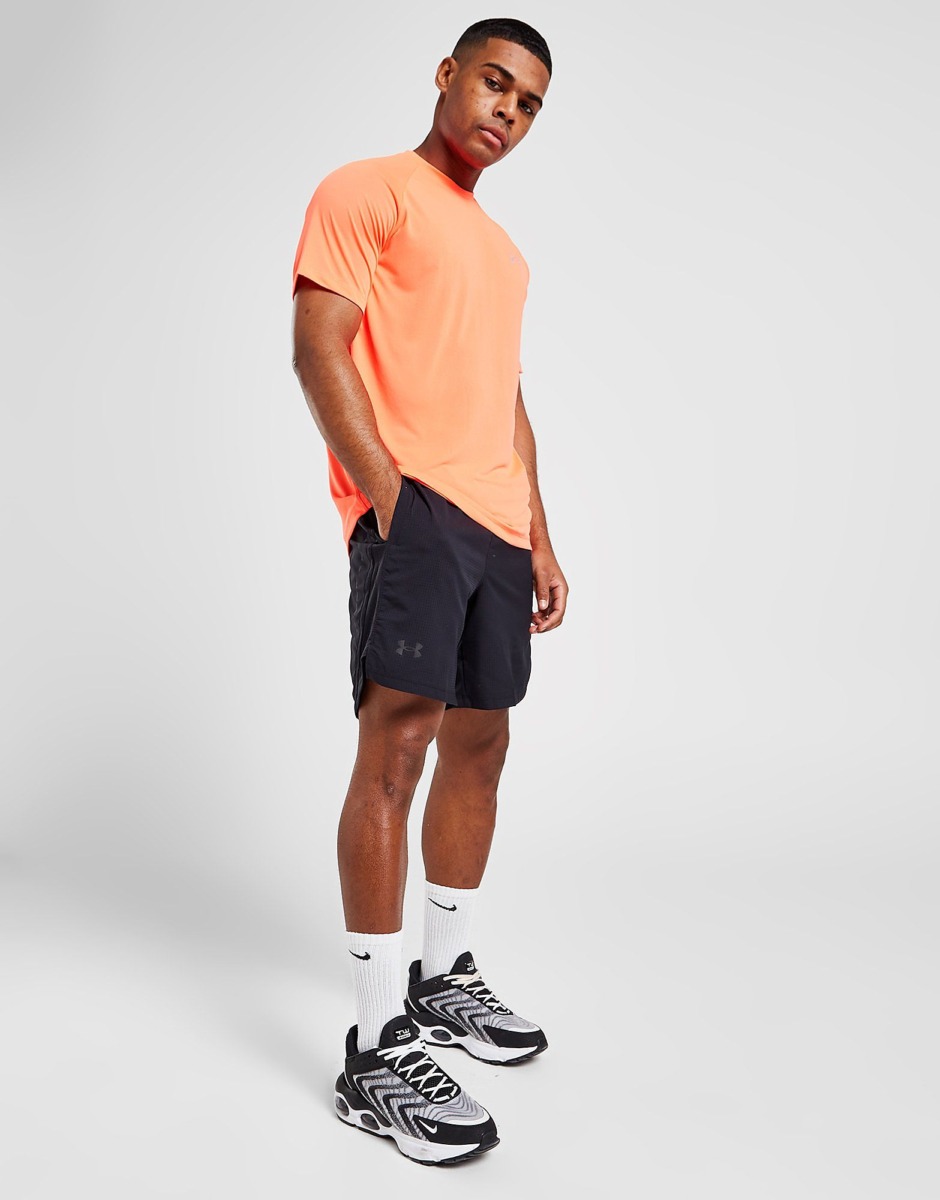 Jd Sports Under Armour Launch Wordmark Shorts Black Man Mens SHORTS GOOFASH