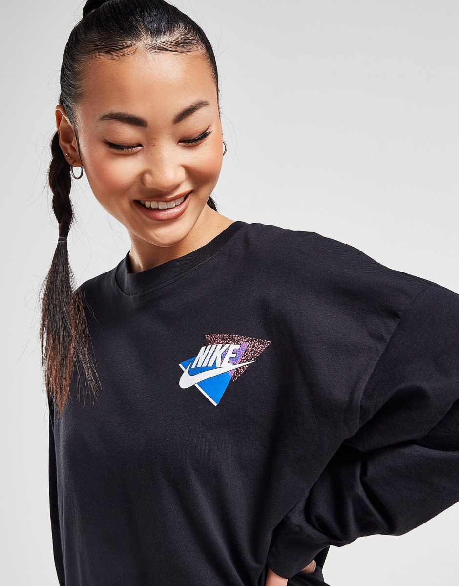 Jd Sports Woman Nike Vintage Graphic Long Sleeve T-Shirt Black Womens T-SHIRTS GOOFASH