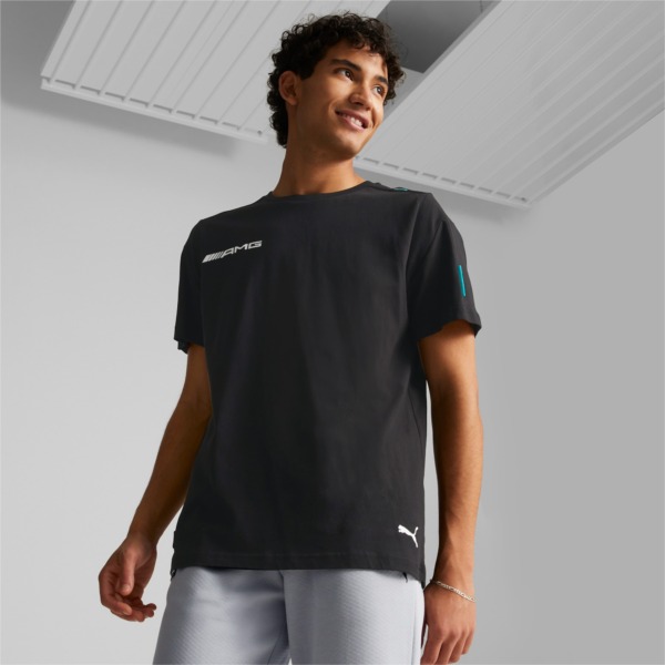 Man Black T-Shirt Mercedes Amgronas Motorsport Formula One Mt Homme Puma Mens T-SHIRTS GOOFASH