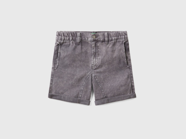 Men Benetton Grey Shorts With Four Pockets Gray Times Mens SHORTS GOOFASH