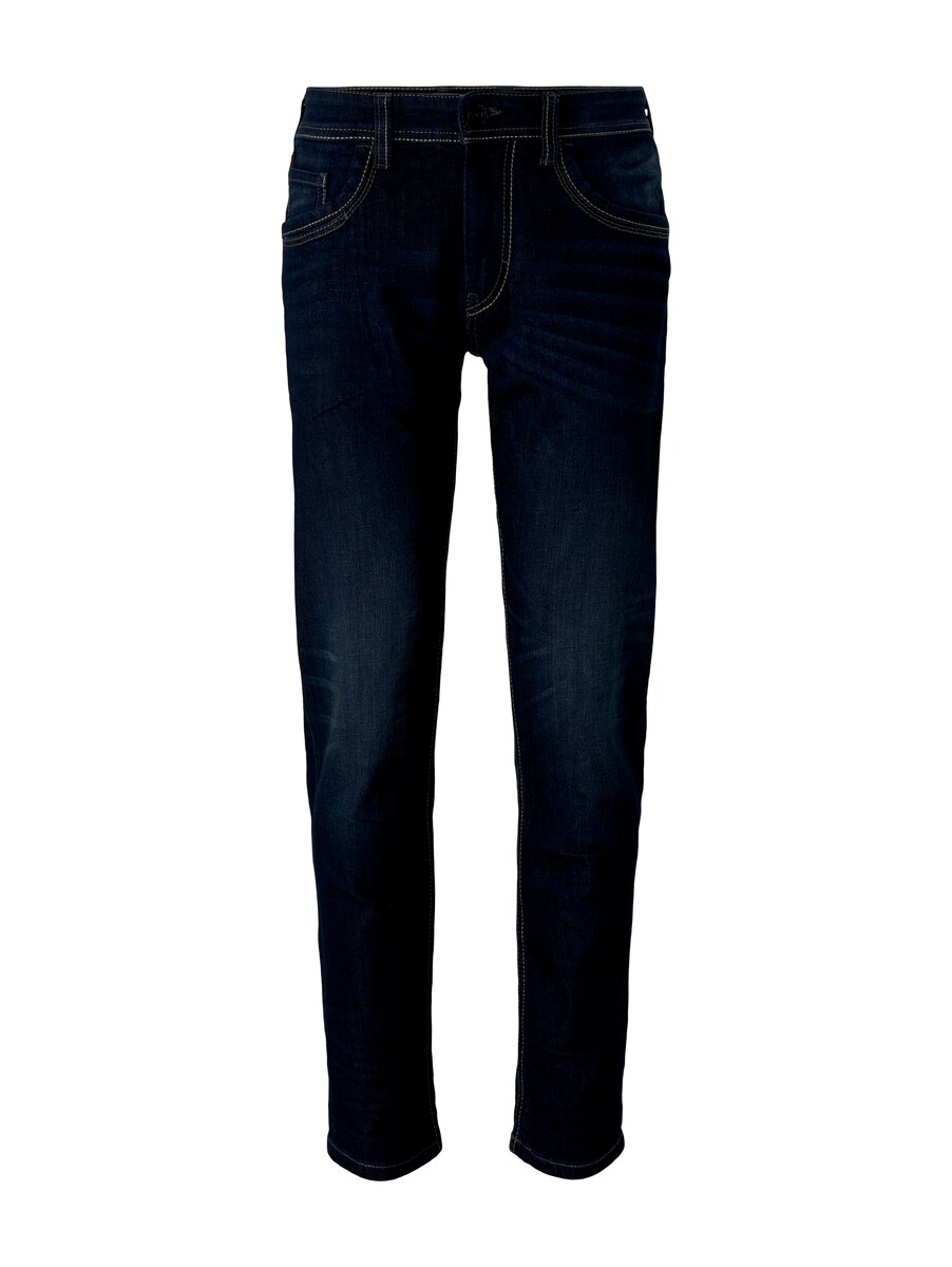 Men Tom Tailor Herren Marvin Straight Jeans With Pick Up Soil Blue Logo Print Mens JEANS GOOFASH