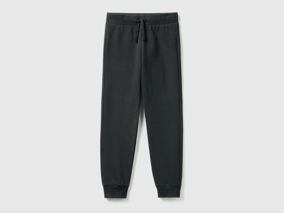 Men United Colors Of Sporty Trousers With Tunnel Train Black Paint Benetton Mens TROUSERS GOOFASH