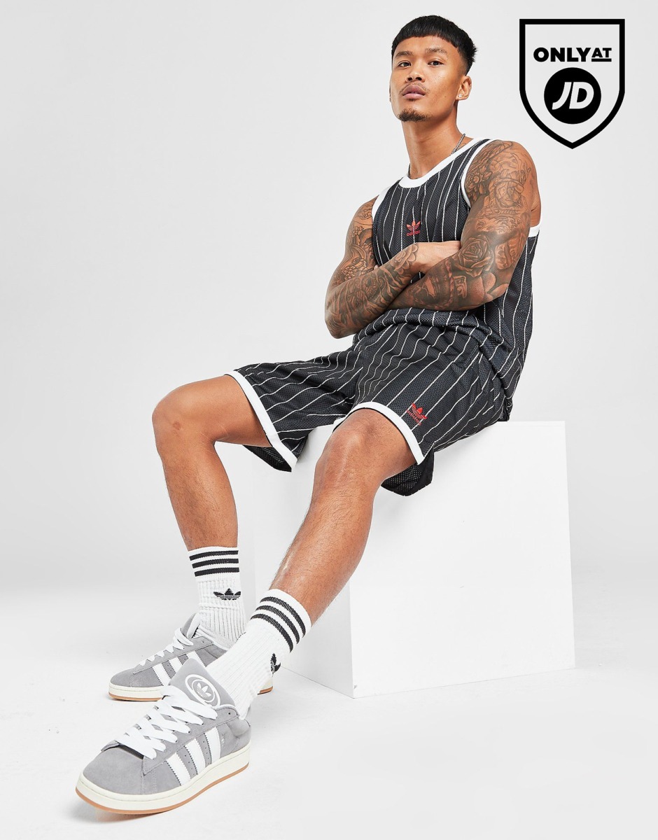 Men's Adidas Originals Stripe Shorts Black Jd Sports Mens SHORTS GOOFASH