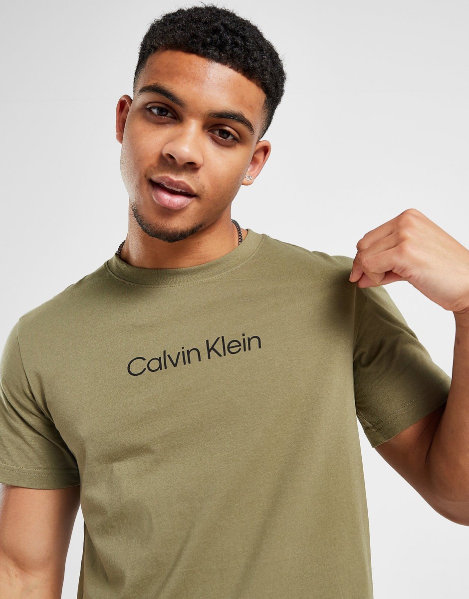 Men's Calvin Klein Logo T-Shirt Green Jd Sports Mens T-SHIRTS GOOFASH