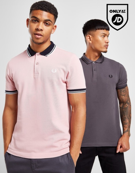 Men's Fred Perry Contrast Collar Polo Shirt Pink Jd Sports Mens POLOSHIRTS GOOFASH