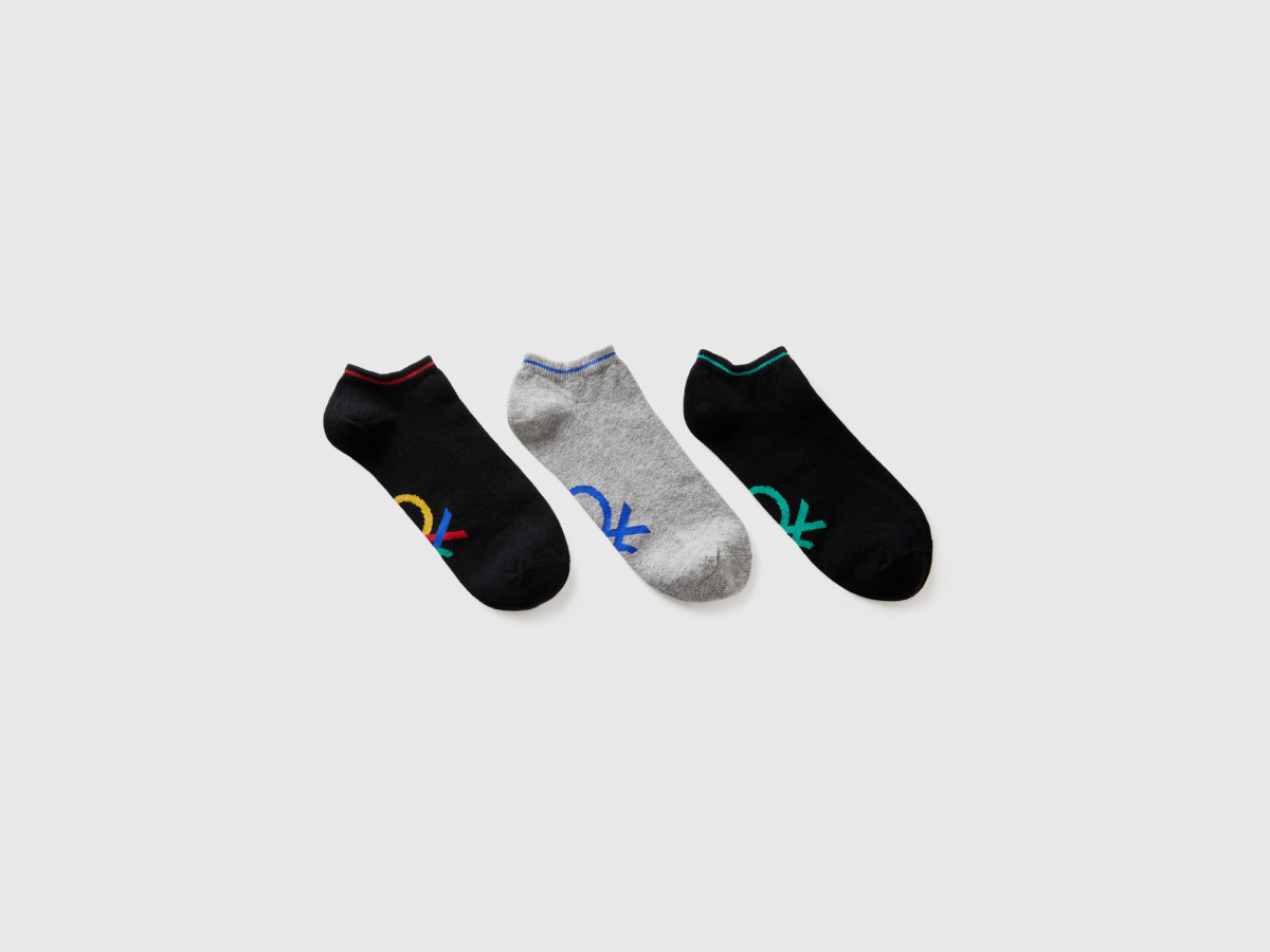 Men's Multicolor Set With Socks With Logo Colorful Paint Benetton Mens SOCKS GOOFASH