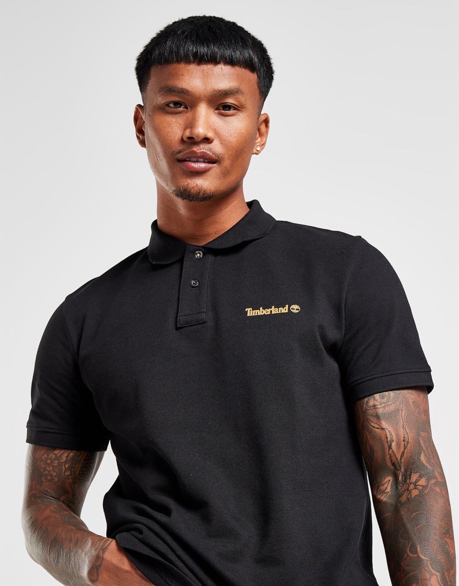 Men's Timberland Linear Logo Polo Shirt Black Jd Sports Mens POLOSHIRTS GOOFASH