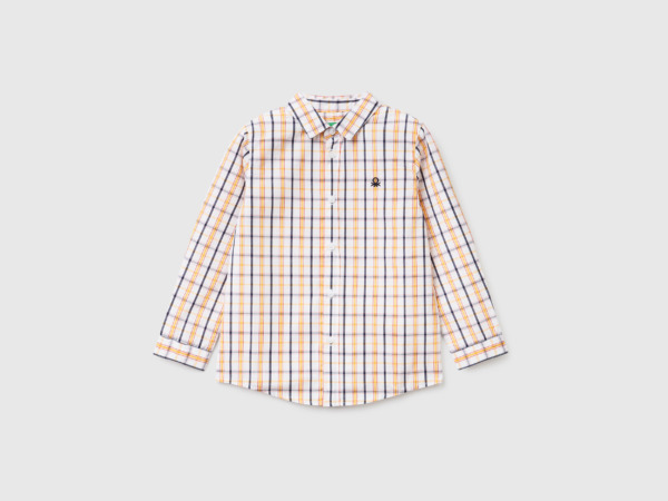 Multicolor Shirt Made Of Pure Colorful Male Benetton Mens SHIRTS GOOFASH