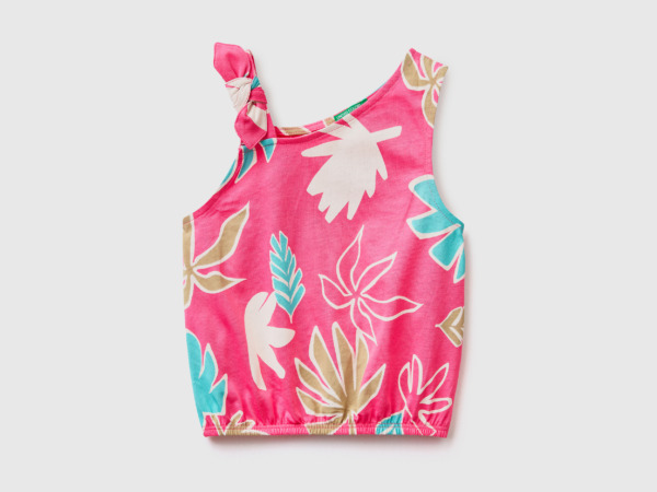 Multicolor Top With Tropical Print Colorful Female Benetton Womens TOPS GOOFASH