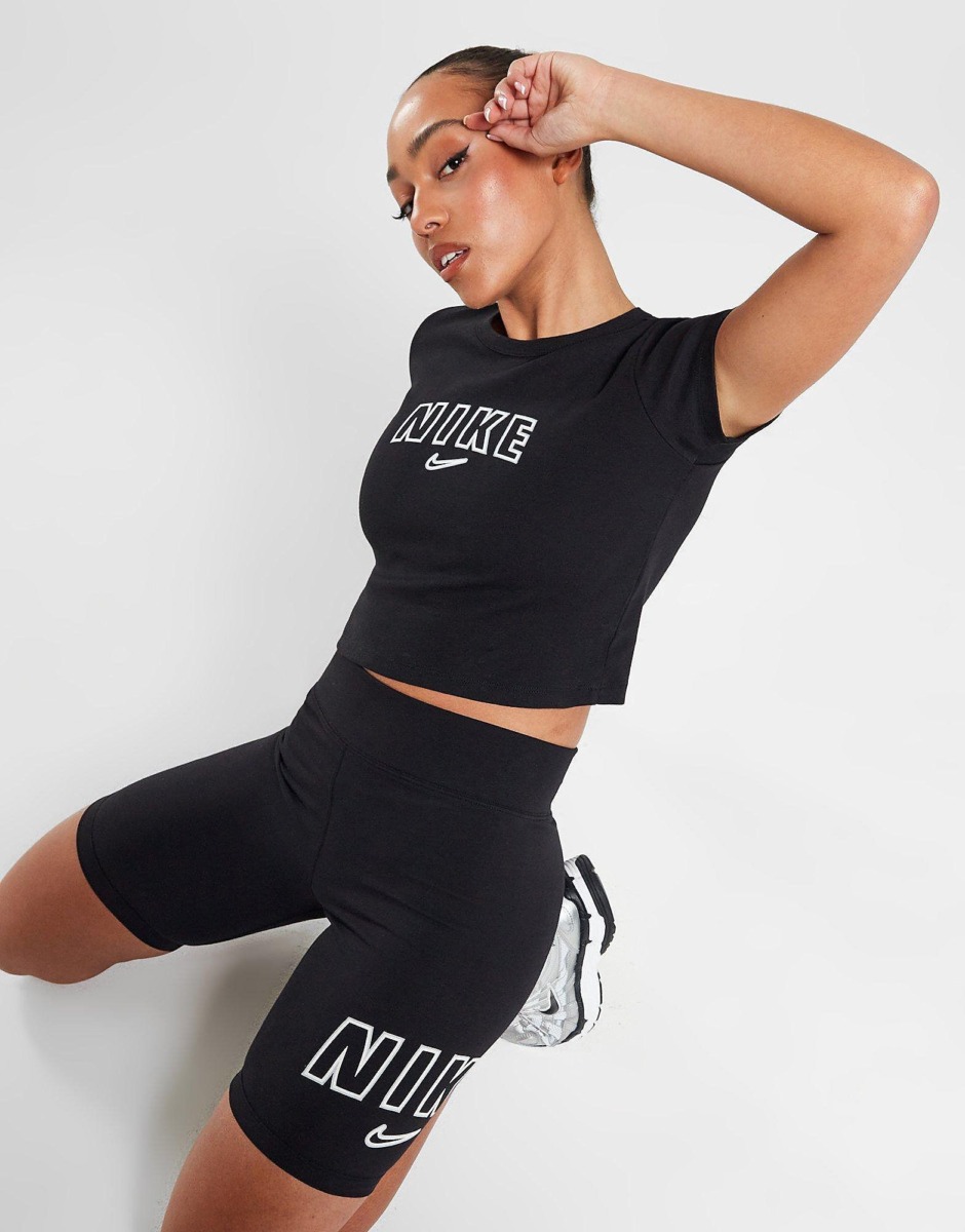 Nike Varsity Crop T-Shirt Black Women's Jd Sports Womens T-SHIRTS GOOFASH