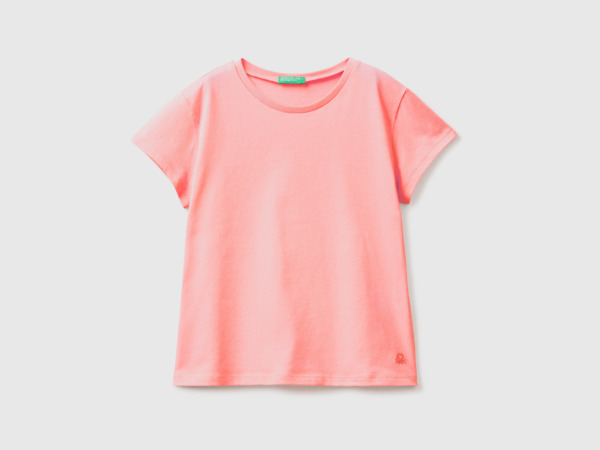 Orange T-Shirt Made Of Pure Organic Female Benetton Womens T-SHIRTS GOOFASH