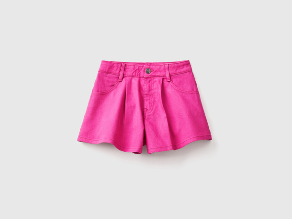 Pink Exhibited Shorts Fuchsia Female Benetton Womens SHORTS GOOFASH