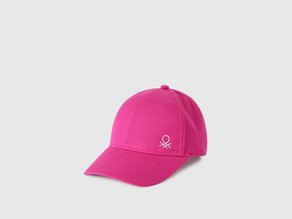 Pink Shield Cap Fuchsia Female Benetton Womens CAPS GOOFASH