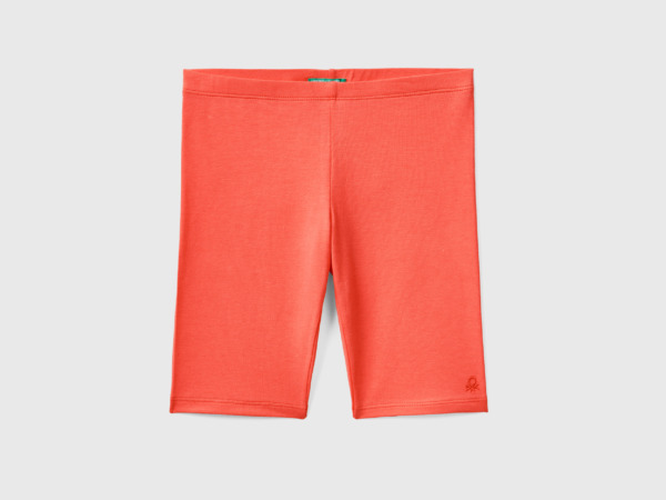 Red Short Trousers Made Of Stretchy Female Benetton Womens SHORTS GOOFASH
