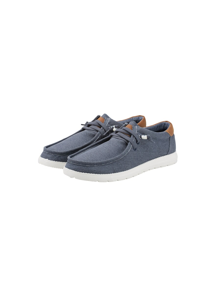 Tom Tailor Boat Shoe With Textile Blue Man Mens LOAFERS GOOFASH