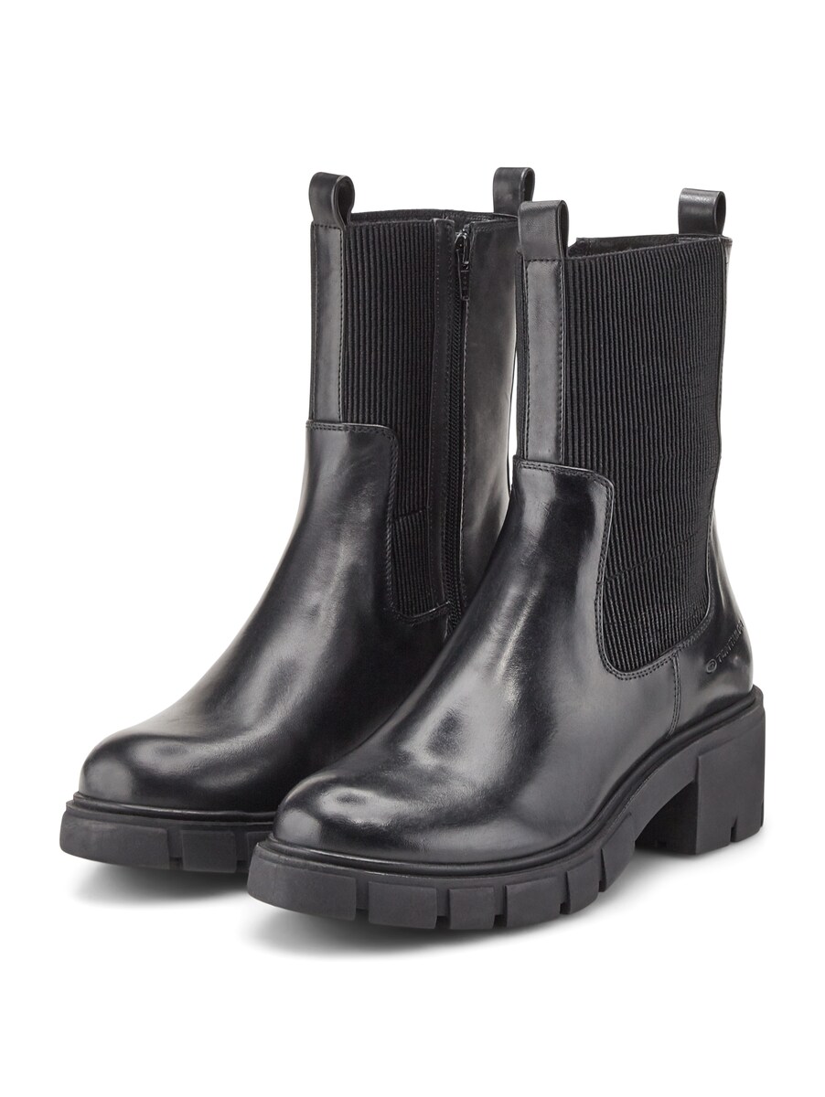 Tom Tailor Boots Made Of Leather Black Women Womens BOOTS GOOFASH