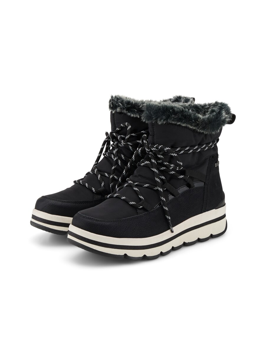 Tom Tailor Lined Boots With Plateau Black Women Womens BOOTS GOOFASH