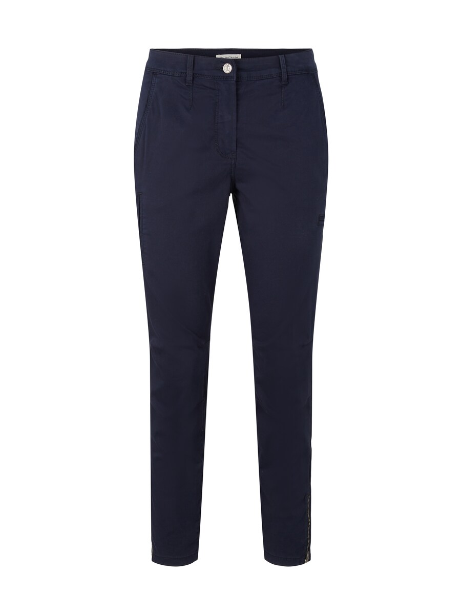 Tom Tailor Woman Slim Fit Chino Ts In Ankle Length Blue Gr Womens TROUSERS GOOFASH