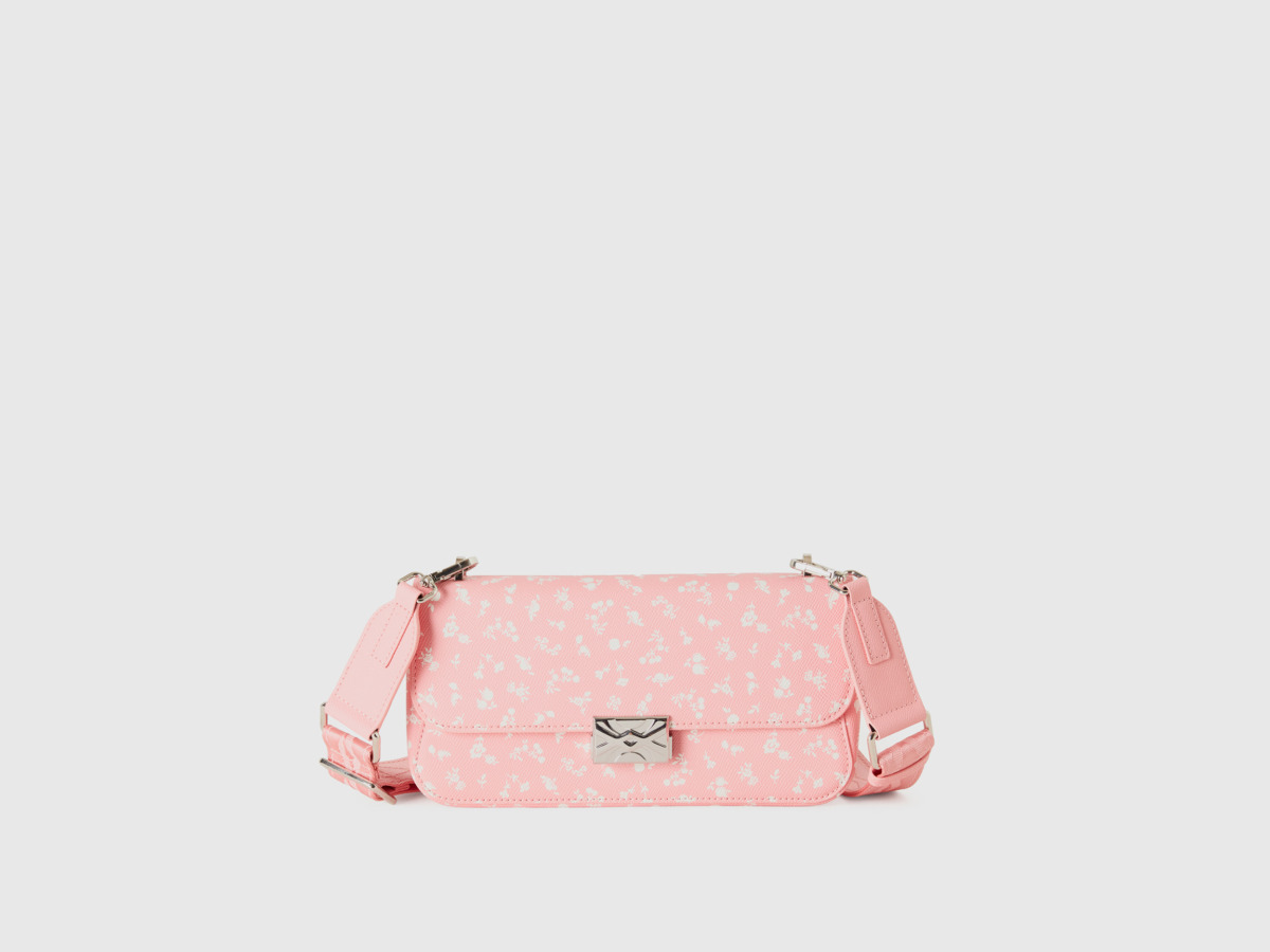 United Colors Of Bag In Pink With Floral Pattern Os Pink Female Benetton Womens BAGS GOOFASH