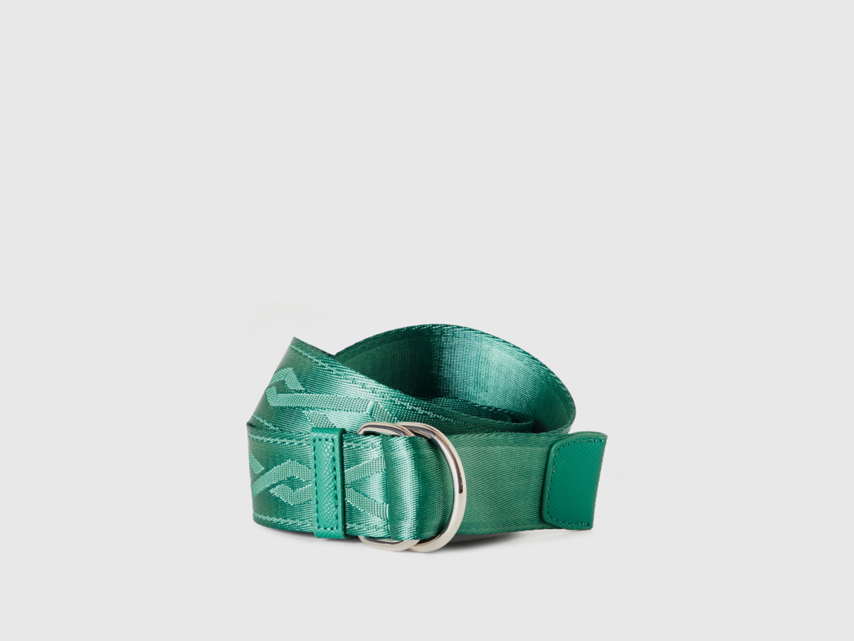 United Colors Of Belt In Green With Double Ring Os Green Female Benetton Womens BELTS GOOFASH