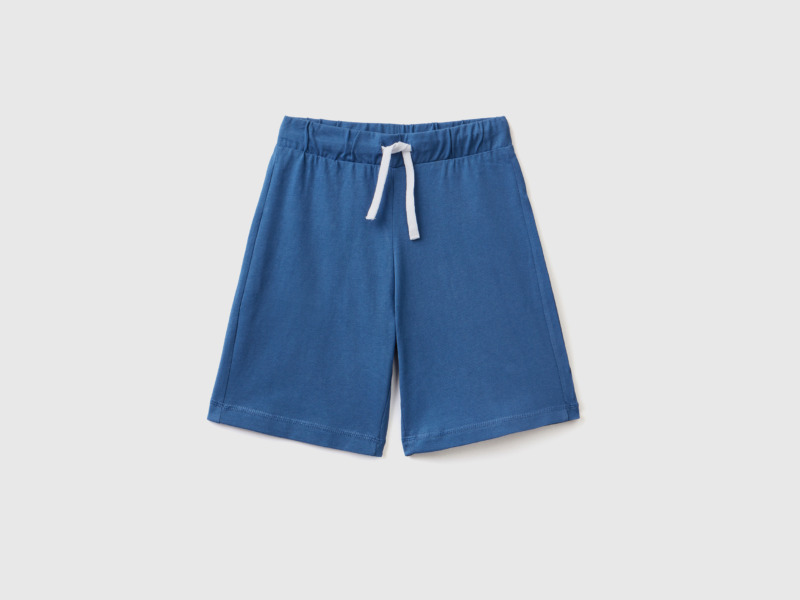 United Colors Of Bermudas Made Of Transport Blue Male Benetton Mens SHORTS GOOFASH