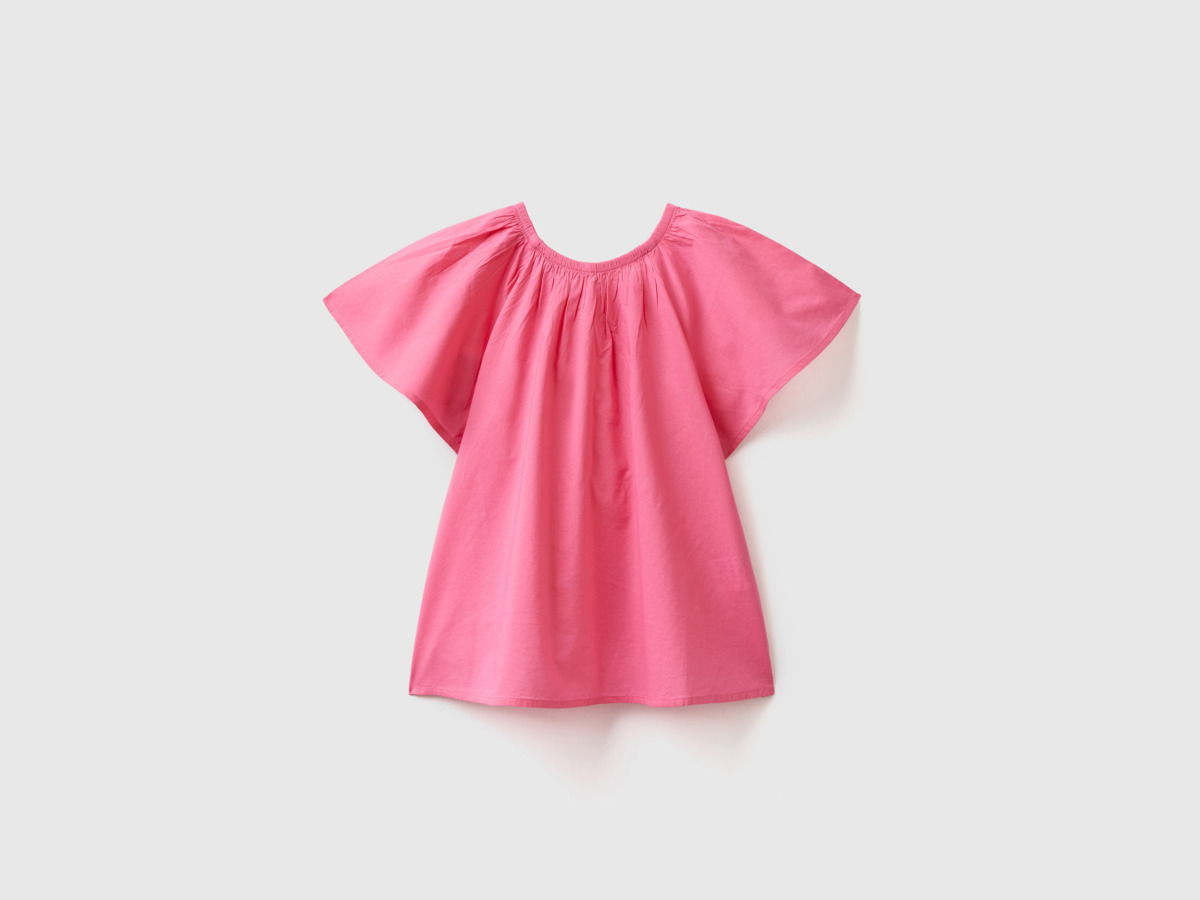 United Colors Of Blouse With Wings Pink Female Benetton Womens BLOUSES GOOFASH