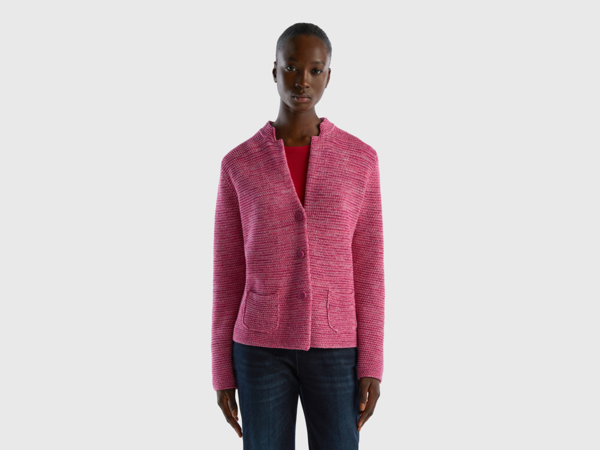 United Colors Of Cardigan Made Of Pink Female Benetton Womens KNITWEAR GOOFASH