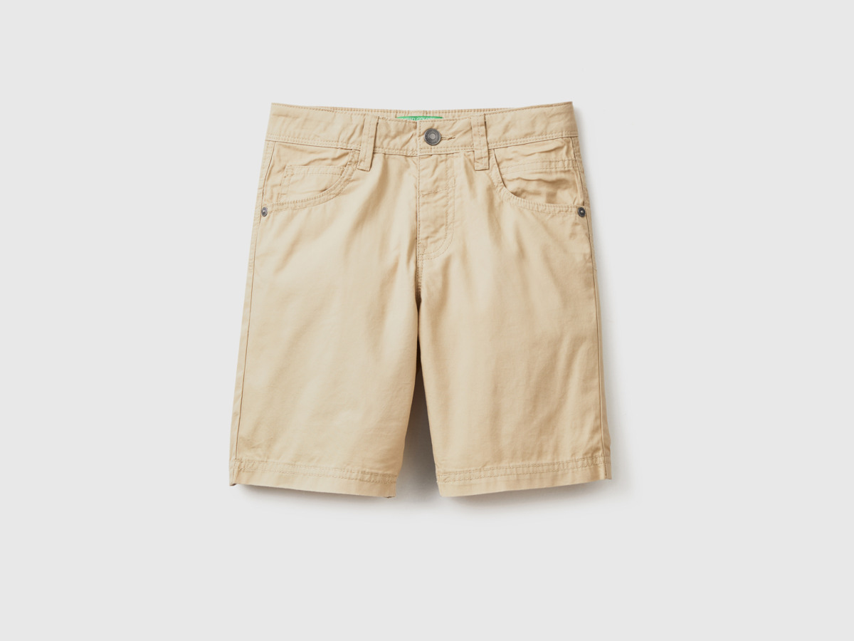 United Colors Of Five Pocket Shorts Beige Male Benetton Mens SHORTS GOOFASH