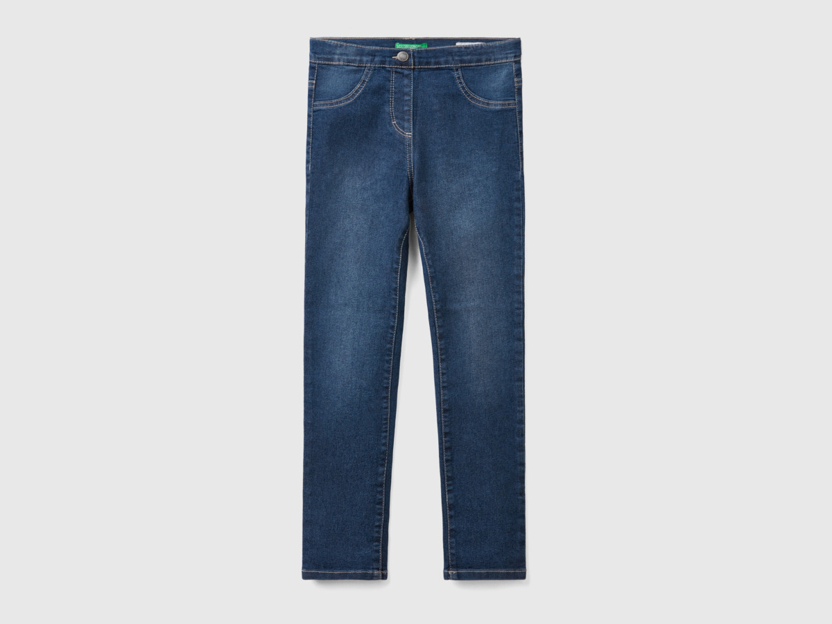 United Colors Of Jeggings From Denim Eco Recycle " Dark Blue Female" Benetton Womens JEANS GOOFASH