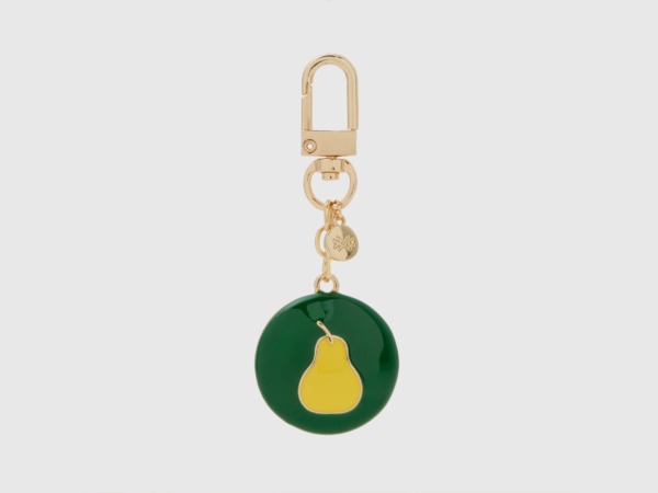 United Colors Of Keychain With Pear Charm In Green Os Green Female Benetton Womens JEWELRY GOOFASH