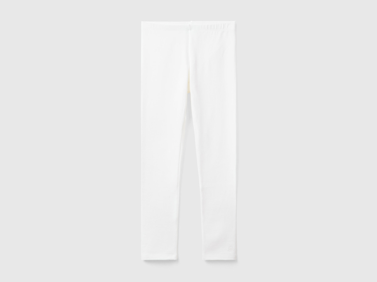 United Colors Of Leggings Made Of Stretchy With Logo White Female Benetton Womens LEGGINGS GOOFASH