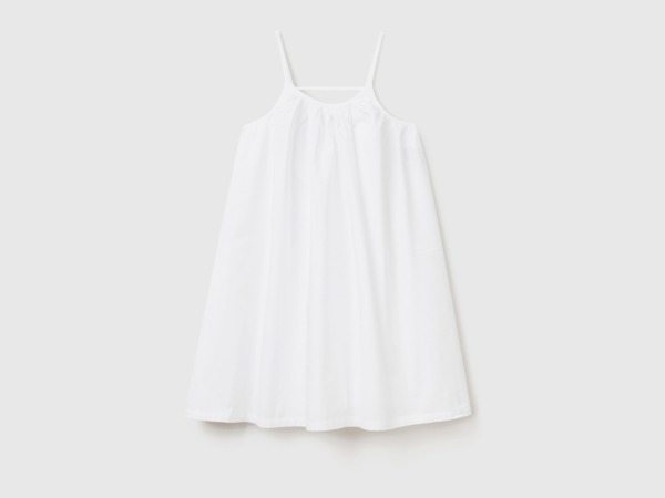 United Colors Of Light Dress With Carriers White Female Benetton Womens DRESSES GOOFASH
