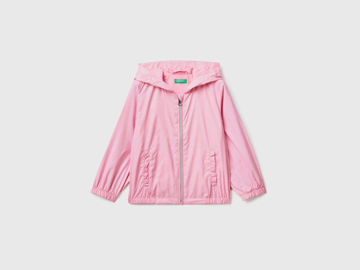 United Colors Of Light Jacket Rain Defender " Pink Female" Benetton Womens JACKETS GOOFASH