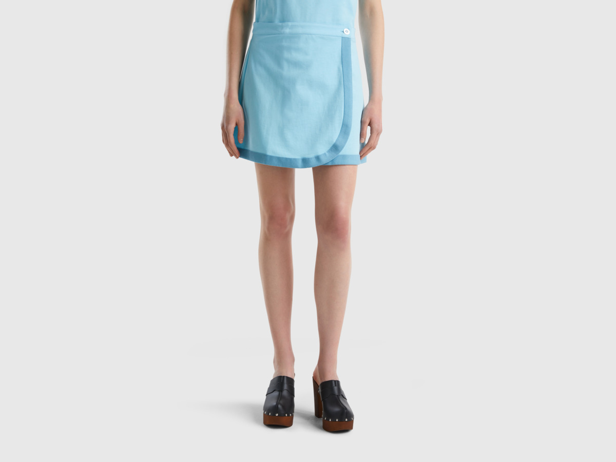 United Colors Of Mini Pencil Skirt In Light Blue Light Blue Female Benetton Womens SKIRTS GOOFASH