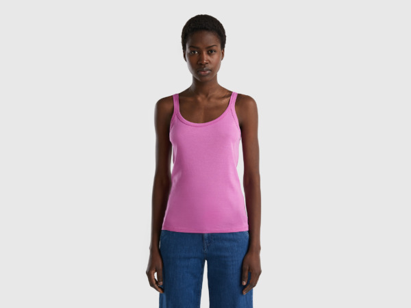 United Colors Of Pink Top Made Of Pure Pink Female Benetton Womens TOPS GOOFASH