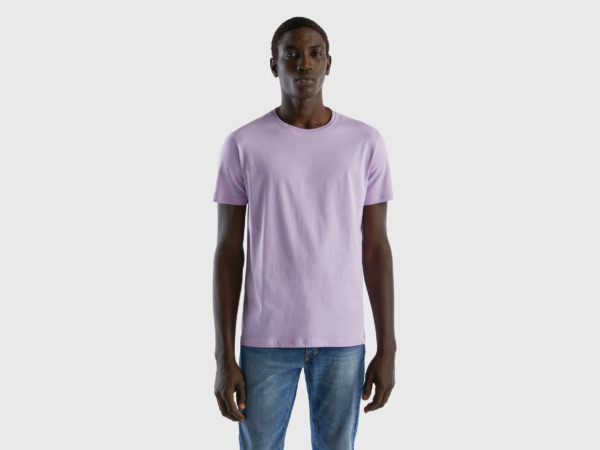 United Colors Of Purple T-Shirt Lilac Male Benetton Mens T-SHIRTS GOOFASH
