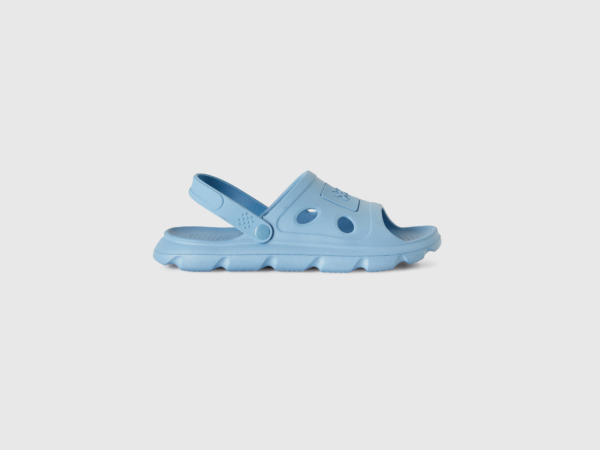United Colors Of Sandals In Sky Blue Made Of Light Pale Blue Female Benetton Womens SANDALS GOOFASH