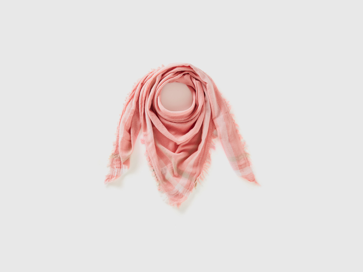 United Colors Of Scarf In Recycled Mixture Os Pink Female Benetton Womens SCARFS GOOFASH