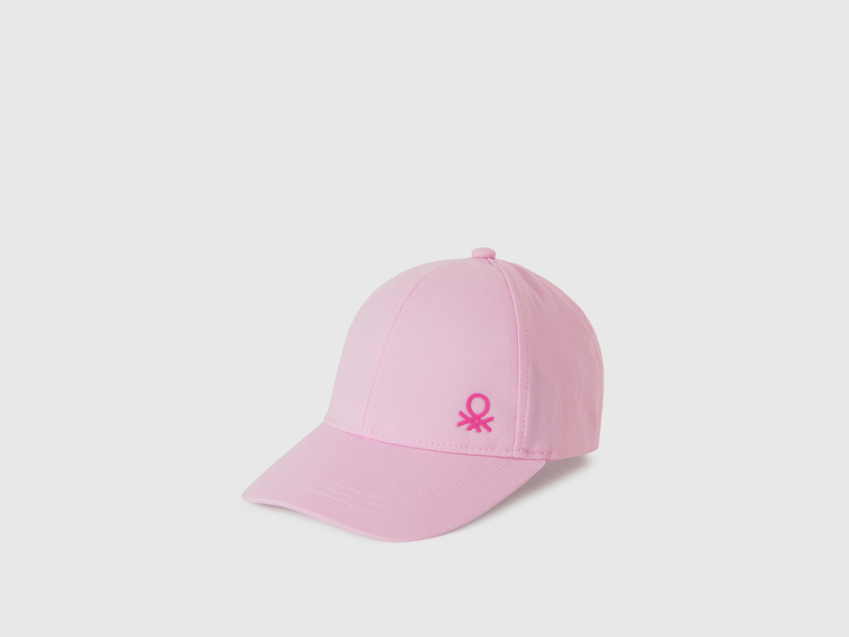 United Colors Of Shield Cap Pink Female Benetton Womens CAPS GOOFASH