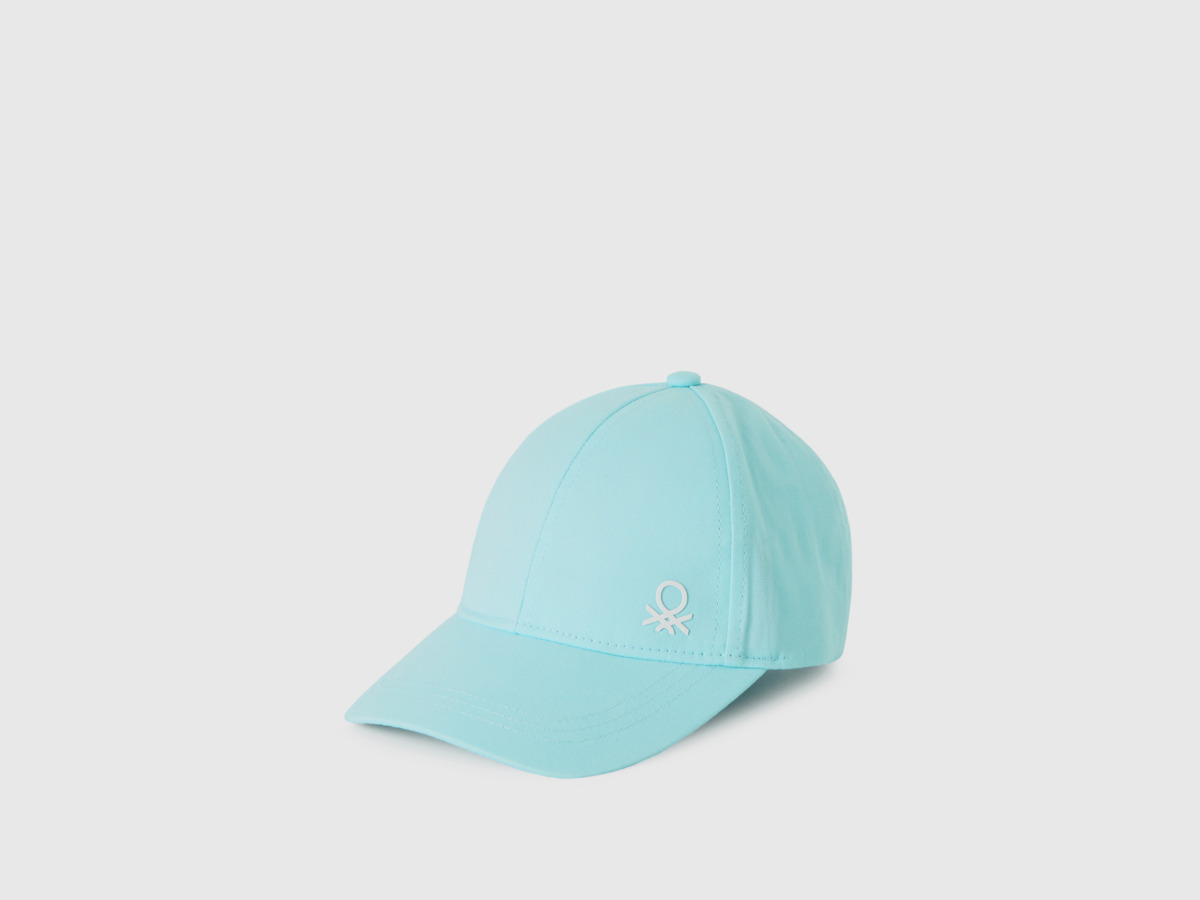 United Colors Of Shield Hat Turquoise Male Benetton Mens HATS GOOFASH