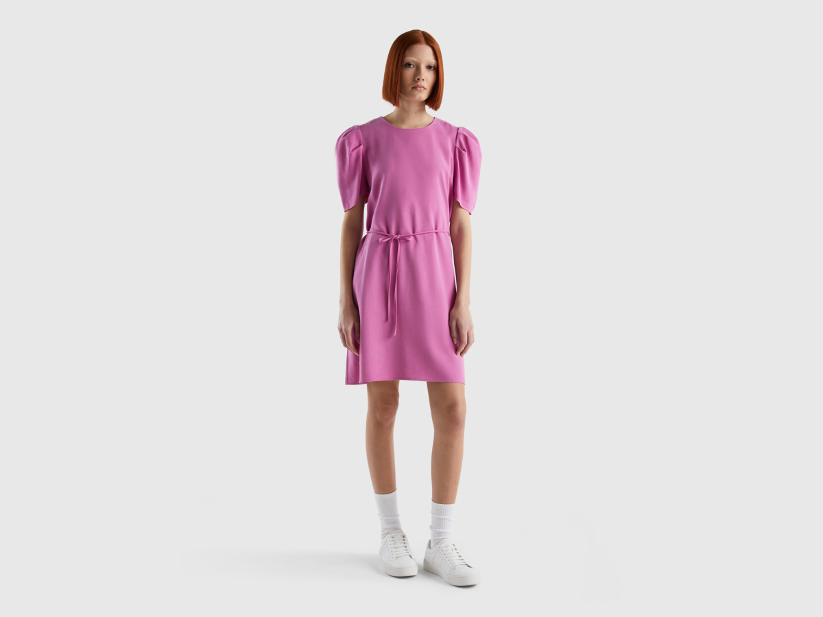 United Colors Of Short Dress In Mixture Pink Female Benetton Womens DRESSES GOOFASH