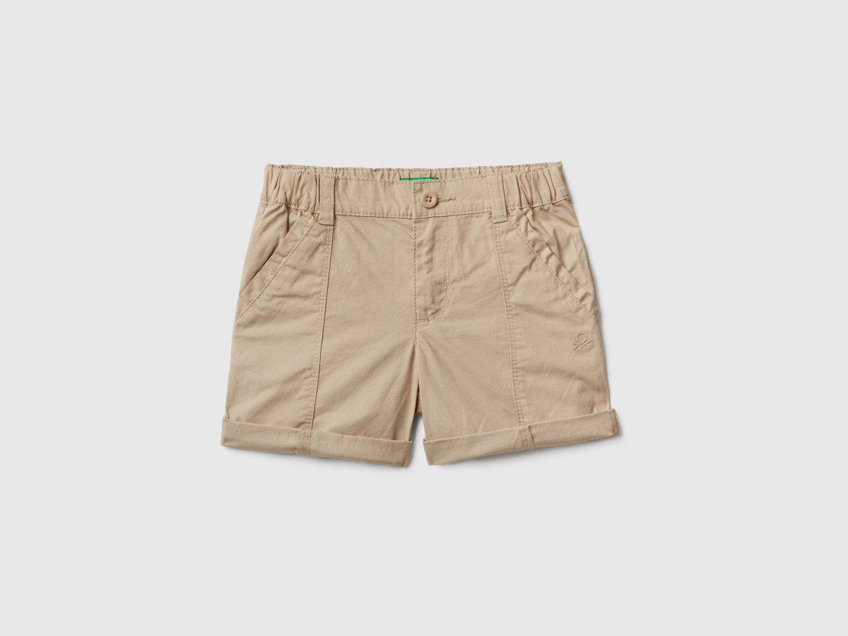 United Colors Of Short Shorts Beige Male Benetton Mens SHORTS GOOFASH