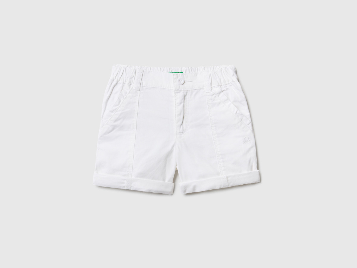 United Colors Of Short Shorts White Male Benetton Mens SHORTS GOOFASH