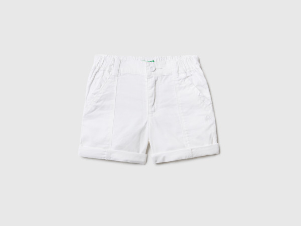 United Colors Of Short Shorts White Male Benetton Mens SHORTS GOOFASH