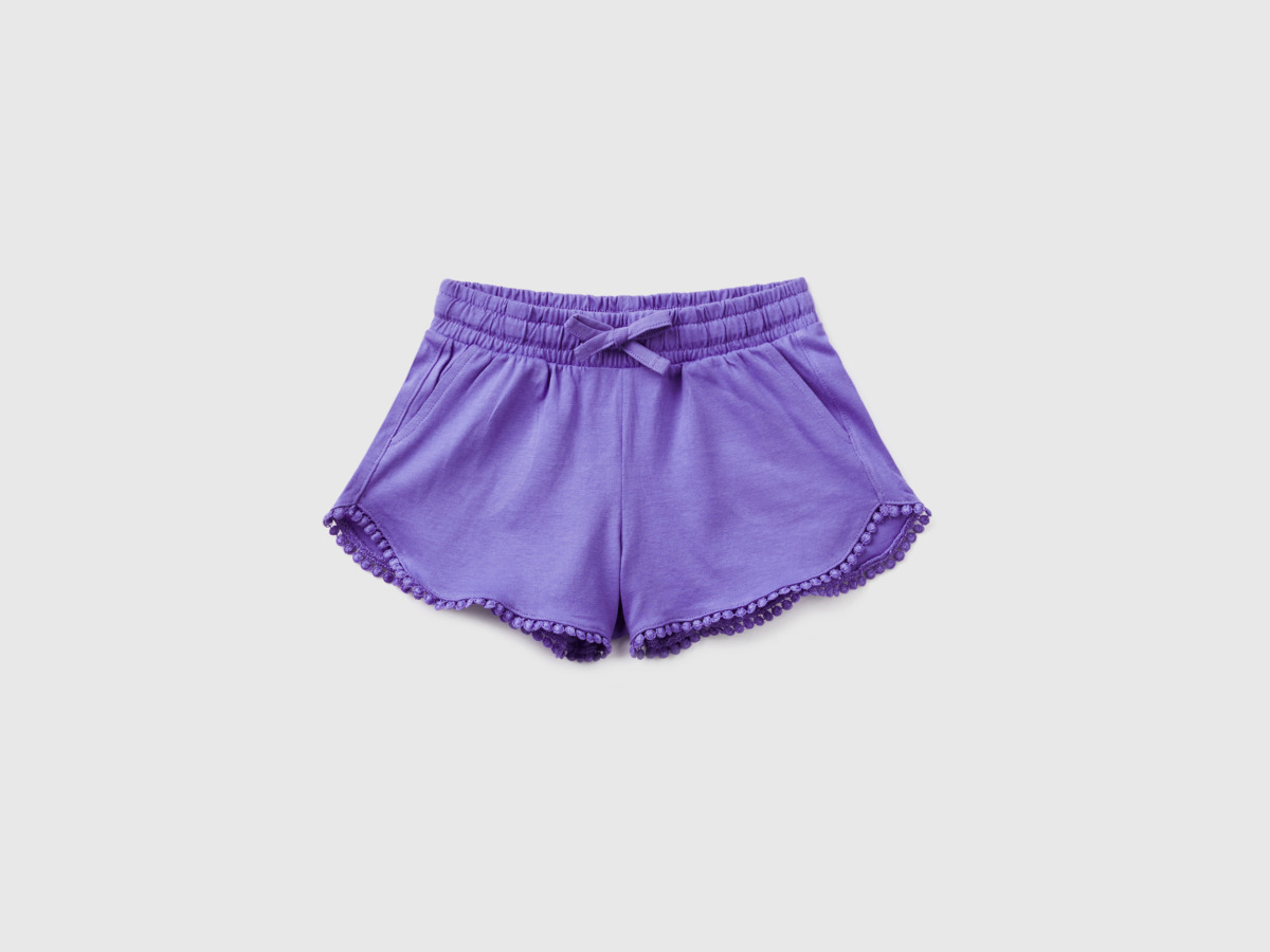 United Colors Of Short Trousers With Tunnel Train Transport Blue Female Benetton Womens SHORTS GOOFASH
