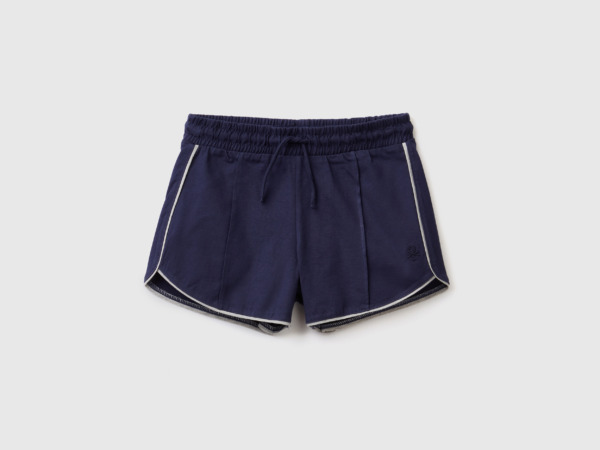 United Colors Of Shorts In With Tunnel Train Dark Blue Female Benetton Womens SHORTS GOOFASH